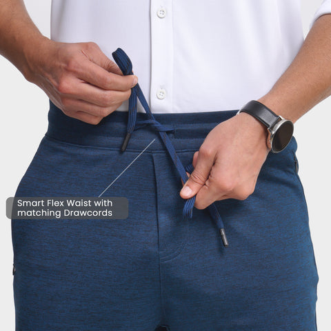 Melange Teal Weekend Shorts - Harfun.in