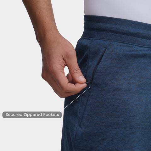 Melange Teal Weekend Shorts - Harfun.in