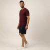 Solid Maroon Everyday Crew Neck T-Shirt - Harfun.in