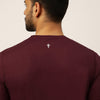 Solid Maroon Everyday Crew Neck T-Shirt - Harfun.in