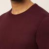Solid Maroon Everyday Crew Neck T-Shirt - Harfun.in