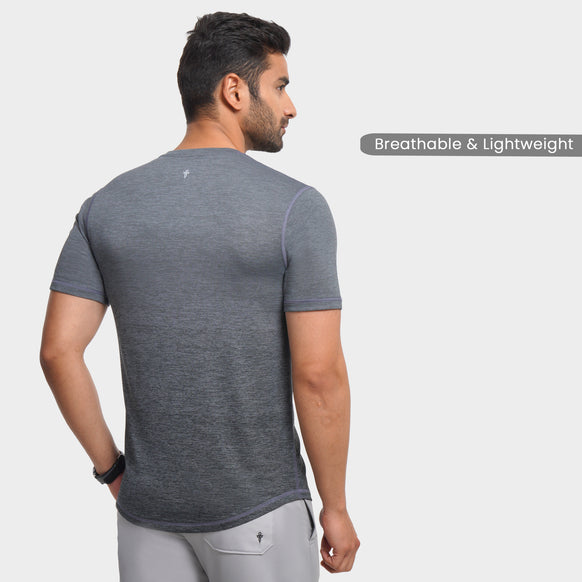 Engineered Melange Anthra Everyday Pocket T-Shirt - Harfun.in