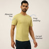 Solid Yellow Everyday Crew Neck T-Shirt - Harfun.in